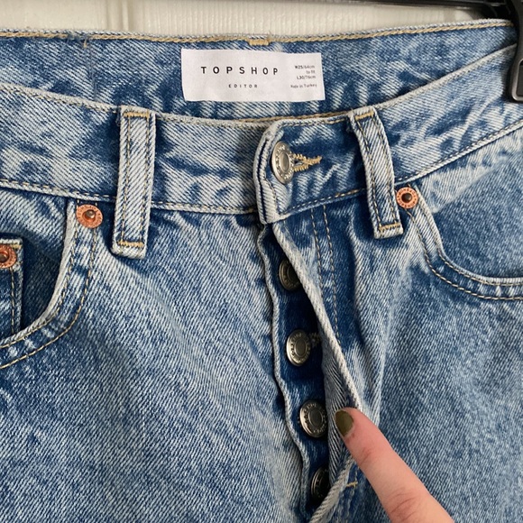 •Topshop• High Waist Editor Distressed Denim - Picture 3 of 10